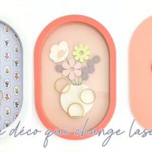 plateau cadre fleurs